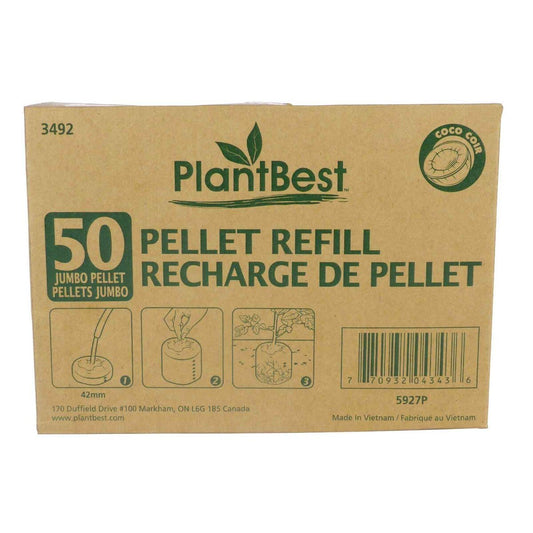 PlantBest Coconut Coir Pellets 42mm – Greenhouse Refill Pack (50 Pellets)